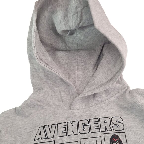 Marvel Avengers Kids Hoodie Sweatshirt Heroes Graphic Print Gray Size 4 - Picture 4 of 9